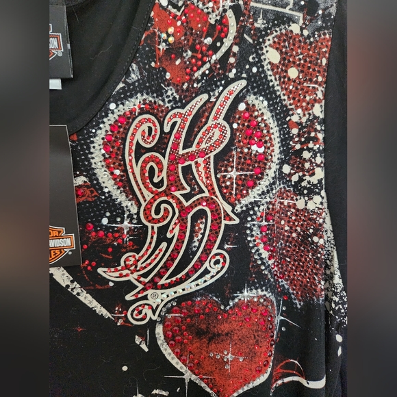 Genuine Harley Davidson Rhinestone top - Picture 2 of 3